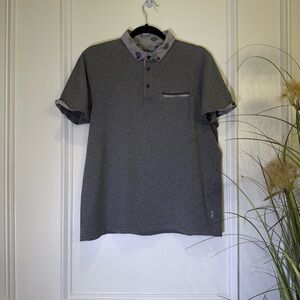 Ted Baker Gray Polo Shirt Classic Design
